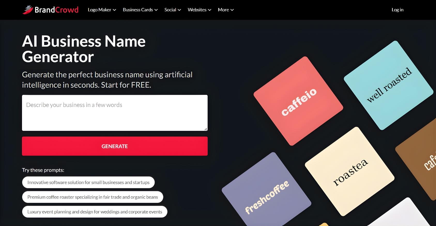 BrandCrowd Business Name Generator