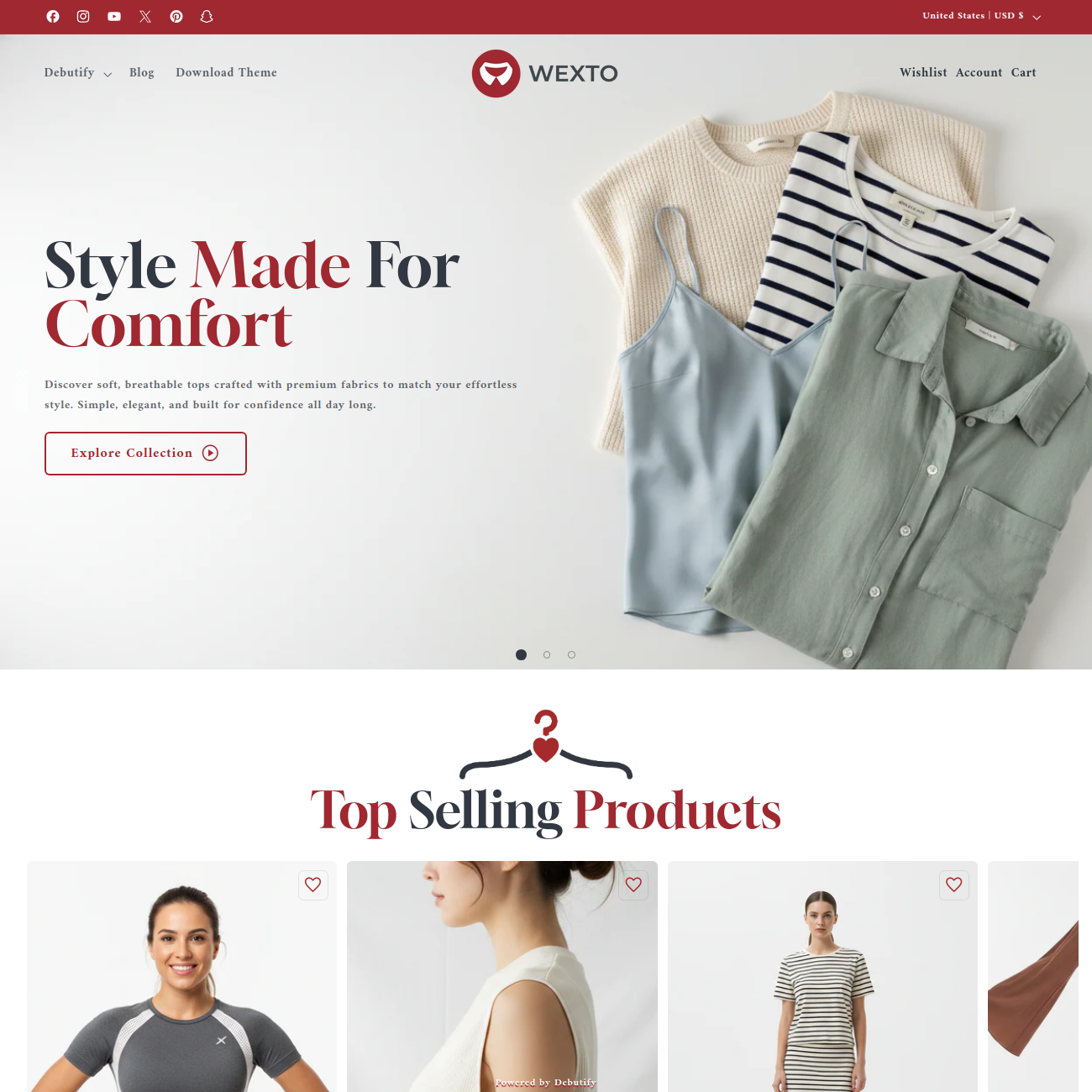 Debutify Apparels Desktop