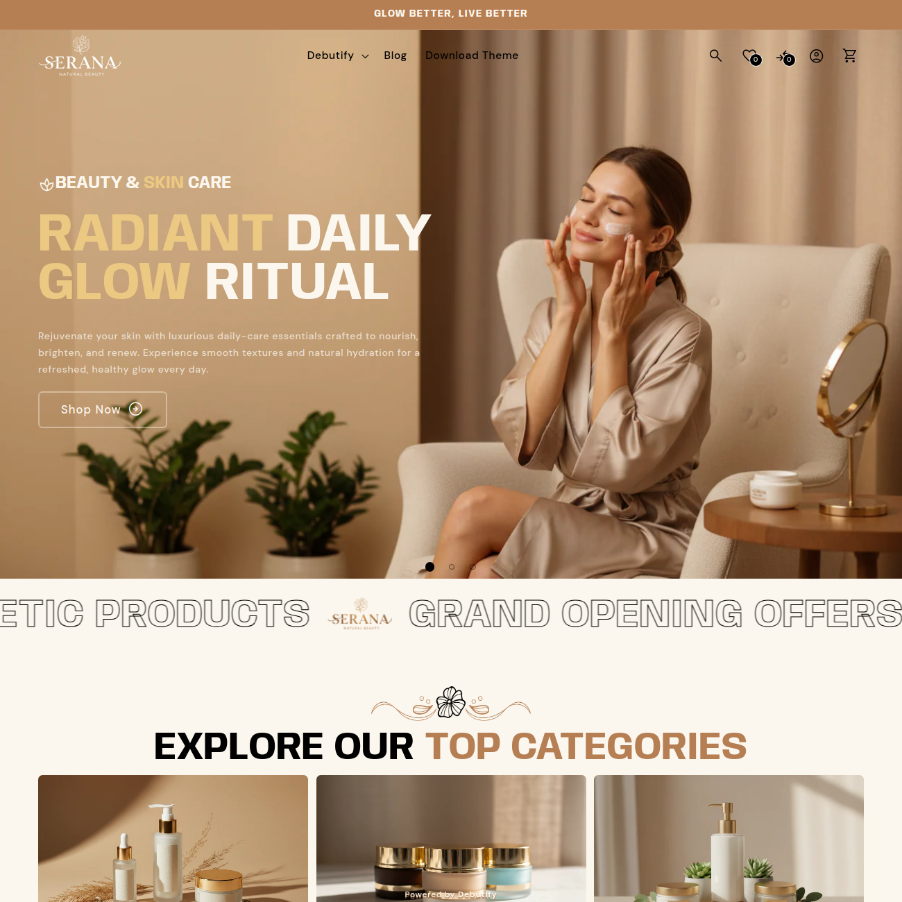 Debutify Beauty desktop