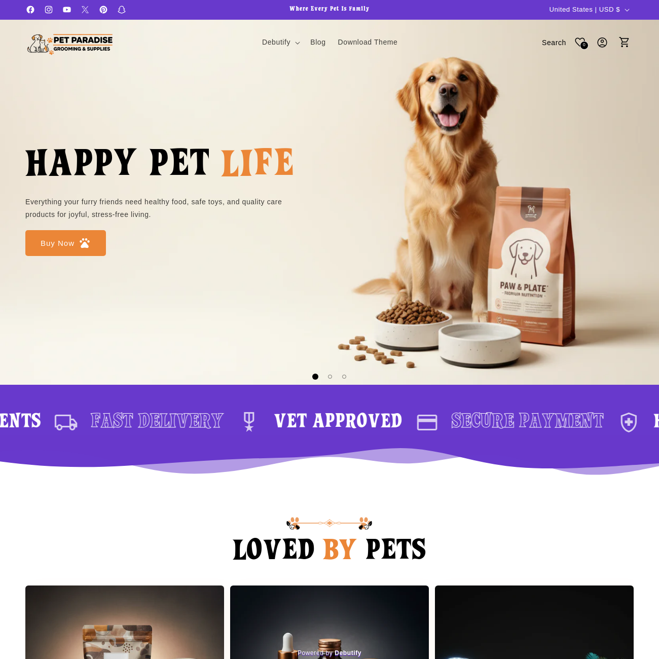 Debutify Pets Desktop