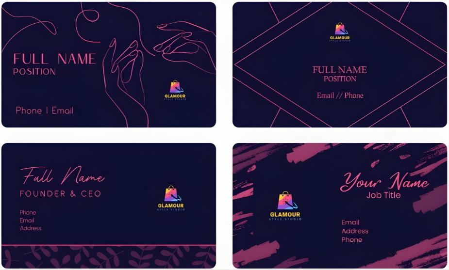 Glamour Style Studio business card