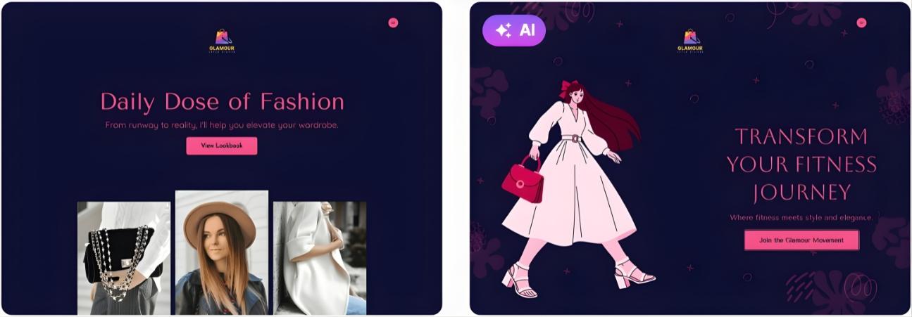 Glamour Style Studio website