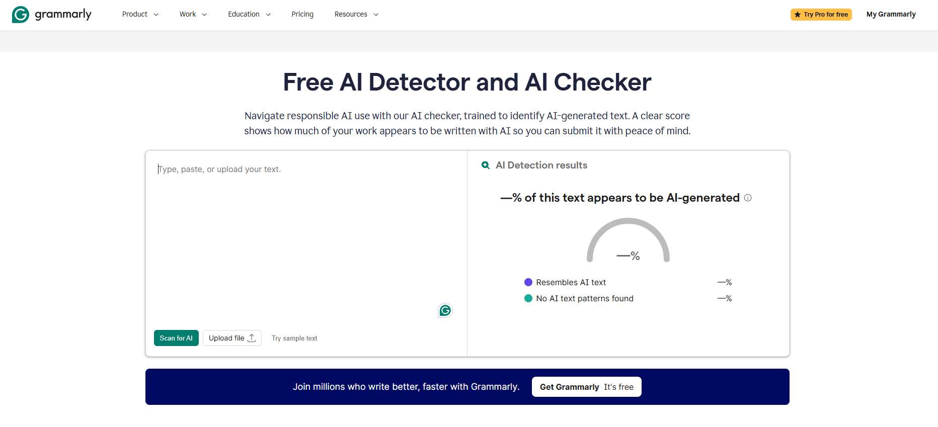 Grammarly AI Detector