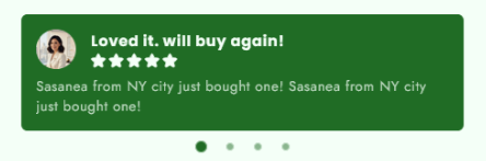 Product Testimonial Block