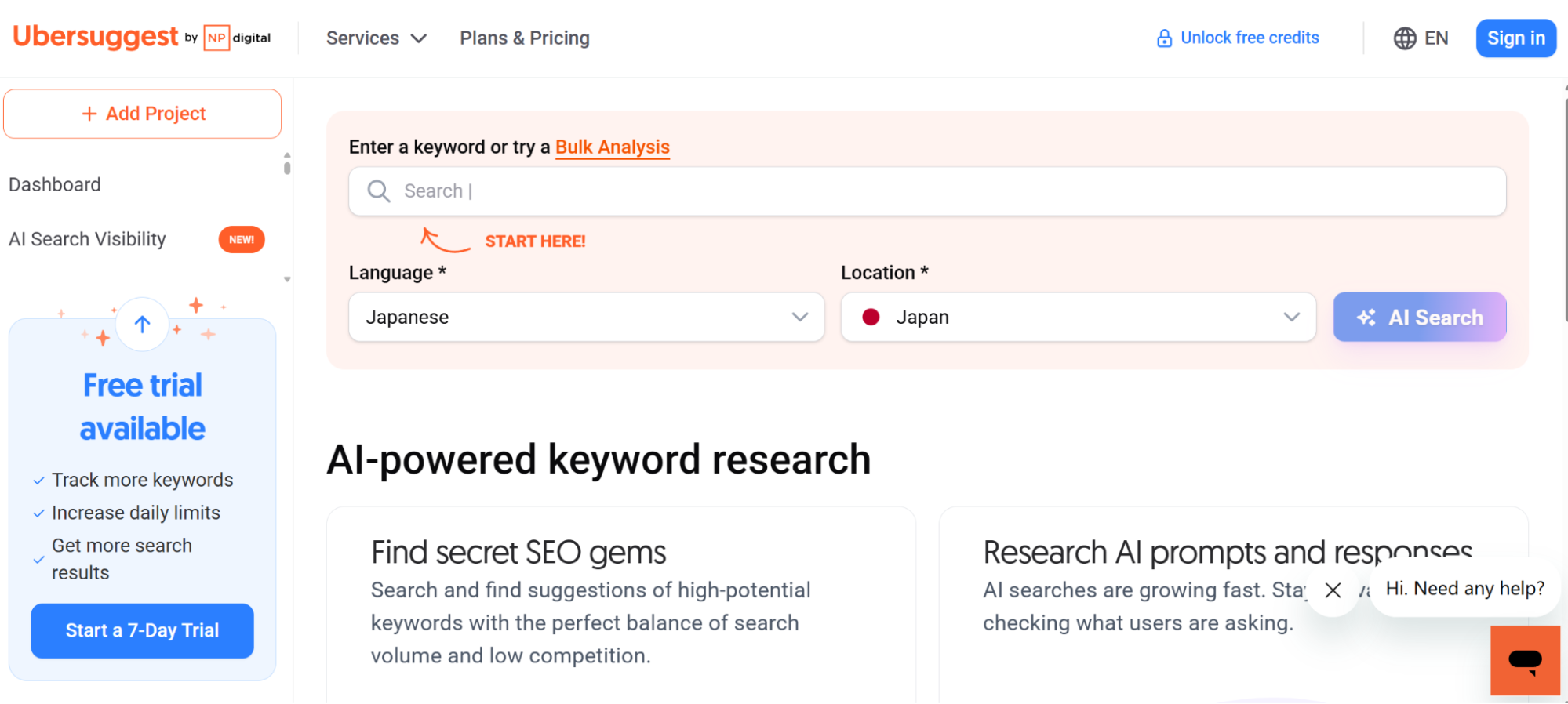 Runner-Up Ubersuggest